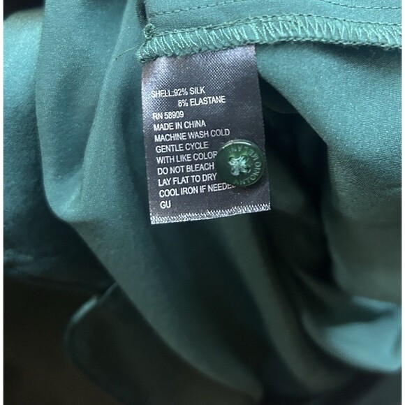 Antonio Melani Green Silk Blouse Size Large - Picture 5 of 5